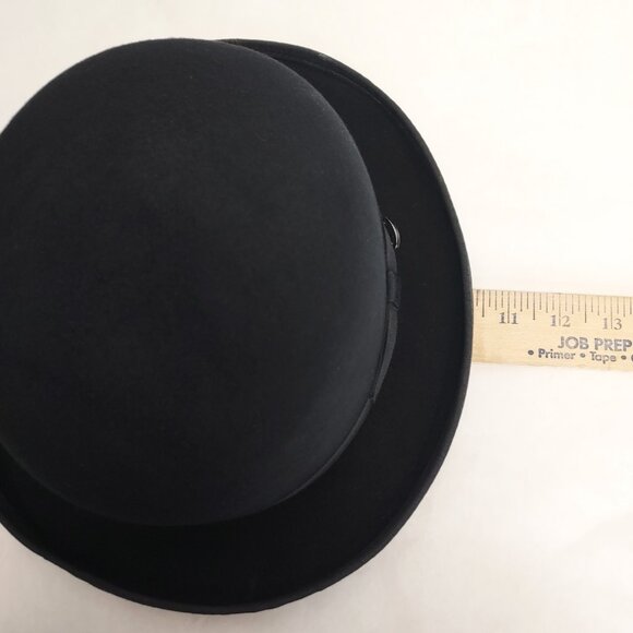 Bailey of Hollywood Derby Hat Sz Large 100% Wool Black Made in USA Vintage Lined - Picture 15 of 16